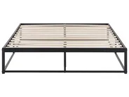 Bed Metal VIRY 140 x 200 cm (EU Double) Black_894130