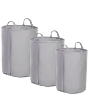 Aufbewahrungskorb 3er Set ARCHA Baumwolle Grau_849685