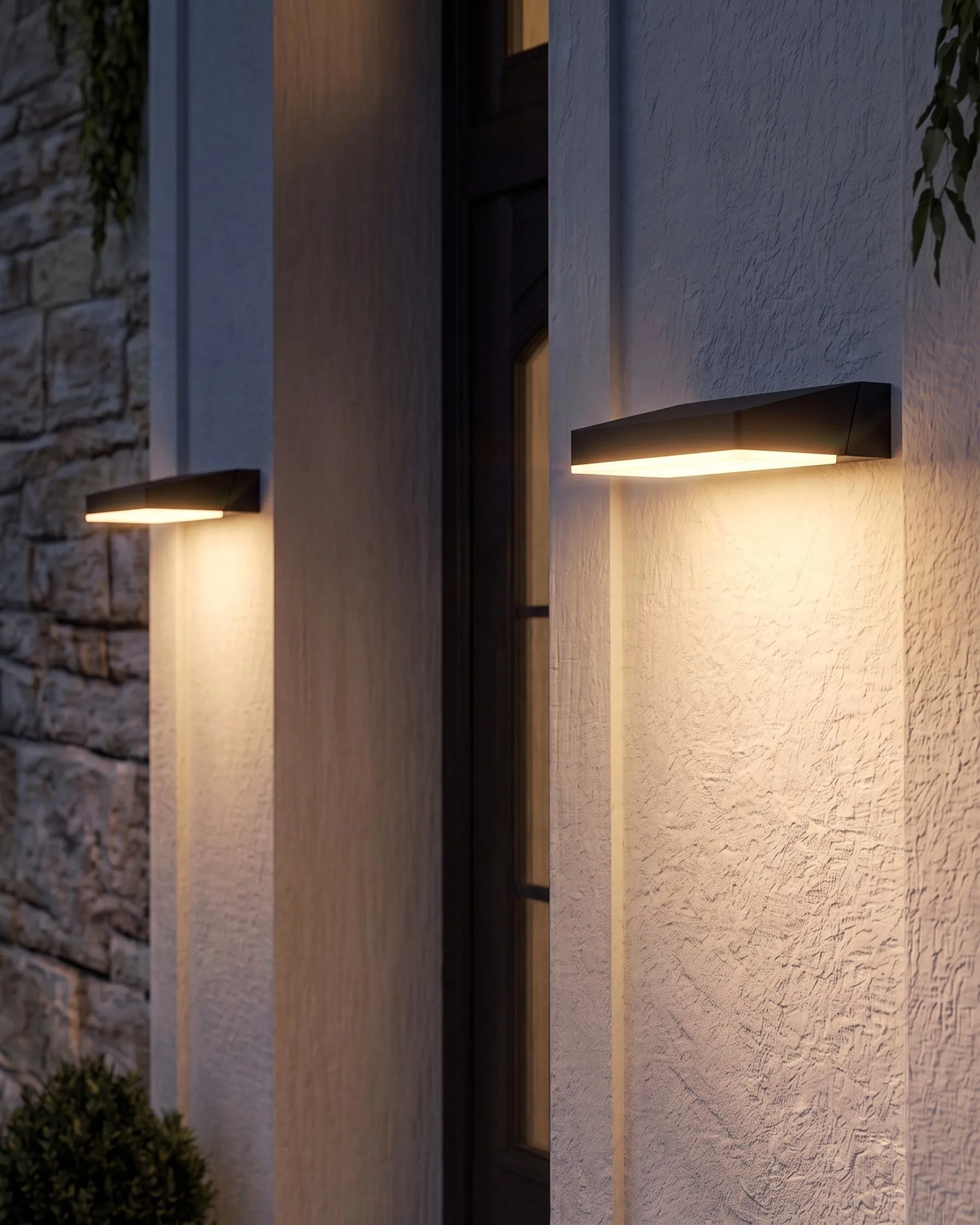 LED Außenwandleuchte 2er Set TEILAN Schwarz_1105524