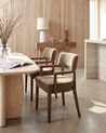 Esszimmerstuhl 2er Set DALBO Bouclé Braun / Taupe