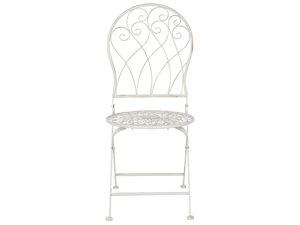 Bistro Set klappbar STIFFE Metall Weiß_856141