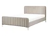 Bett mit Lattenrost Samtstoff LUNAN 140 x 200 cm Taupe