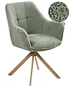 Dining Chair Swivel HAYDEN Boucle Light Green