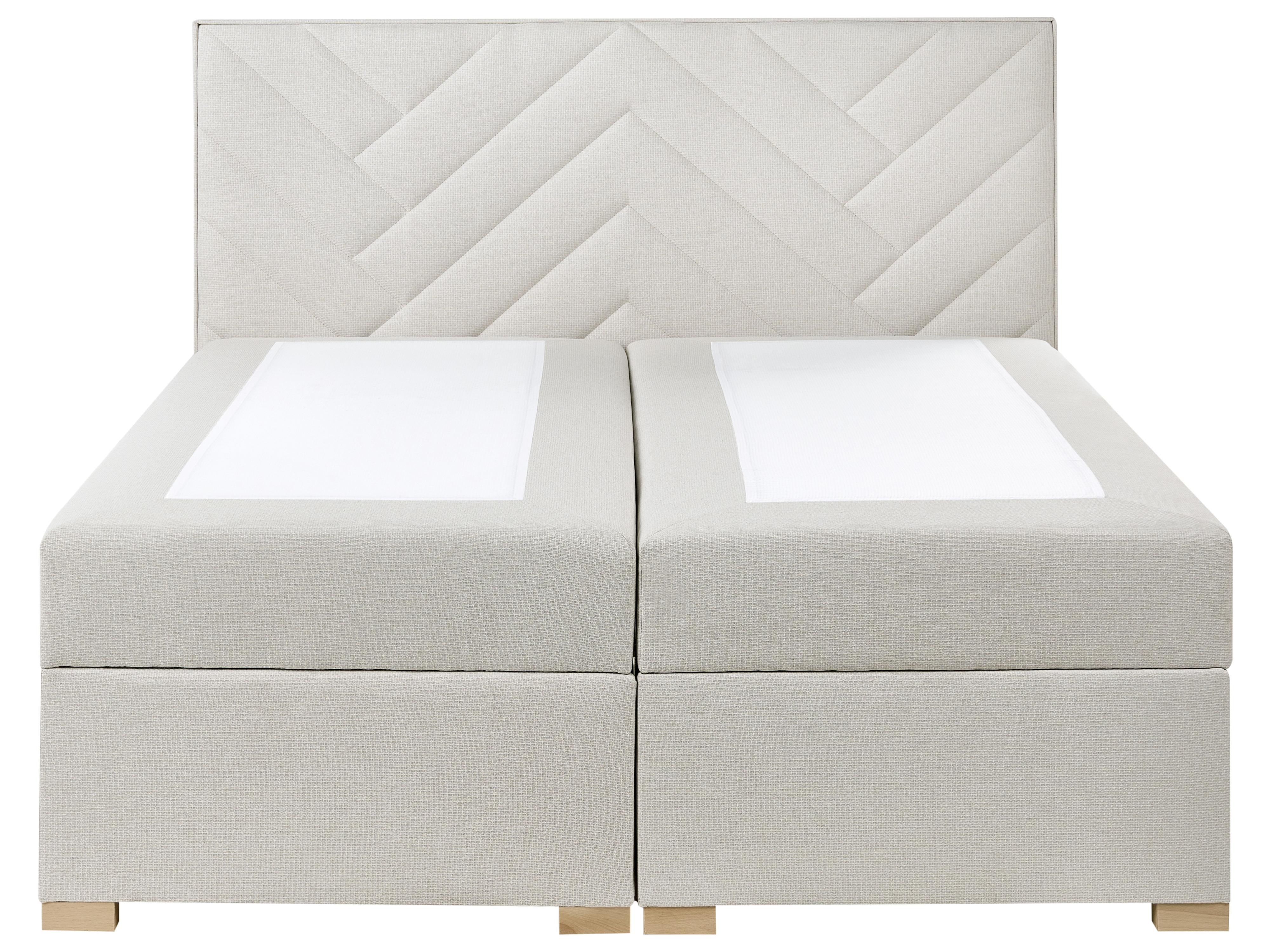 Kontinentalni krevet s prostorom za pohranu ESQUIRE Krem bijela 160 x 200 cm_1016115