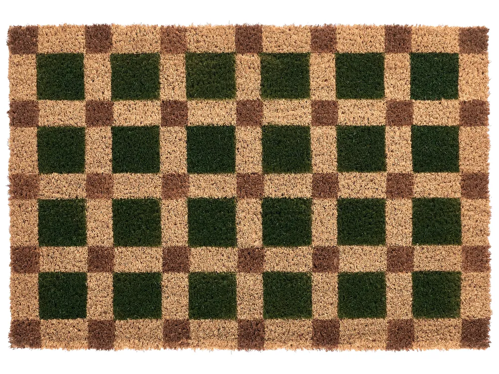 Fußmatte VILLASIS Beige / Grün 40 x 60 cm Kokosfasern