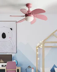 Deckenventilator mit Licht LOGAR mit Fernbedienung LED Rosa_982259