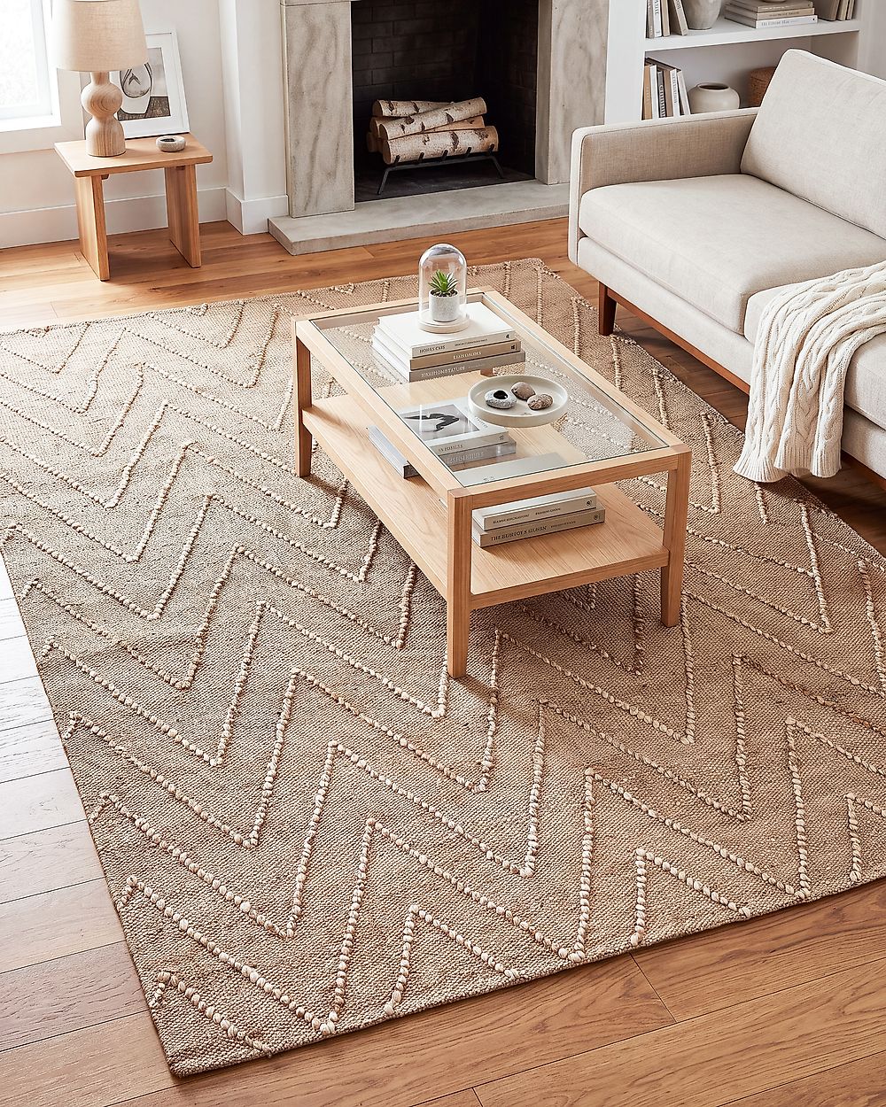Rug DADAY Beige 160 x 230 cm Jute