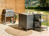Outdoor-Kücheninsel VILAMA Schwarz Metall
