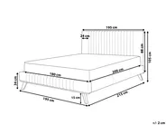 Bed Chenille TALENCE 180 x 200 cm (EU Super King) Light Grey_980992