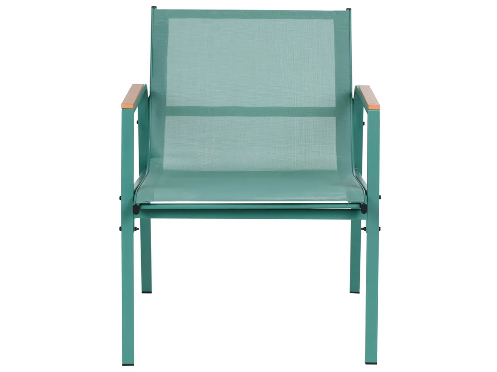 Lounge Set mit Tisch 4-Sitzer LEDRO Metall Grün_1077069