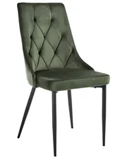 Set of 2 Dining Chairs AVENIR Velvet Olive Green_1082067