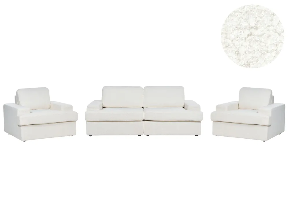 Sofa Set 5-Sitzer ALLA Bouclé Cremeweiß