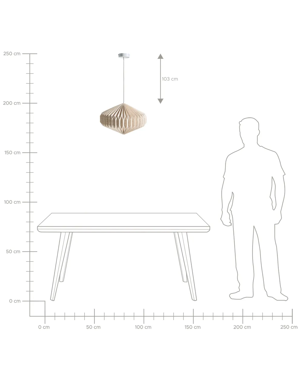 Hängeleuchte VISMAN Baumwolle Beige_1044205