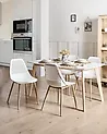 Set of 4 Dining Chairs HAZELTON White