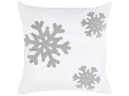 Set of 3 Decorative Cushions NORIN 45 x 45 cm White Christmas Motif_1164583