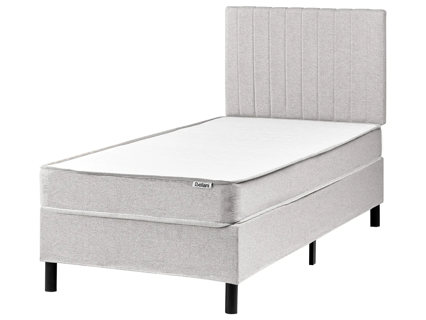 Divan Bed Fabric COUNTESS 90 x 200 cm (EU Single) Light Grey_1054503
