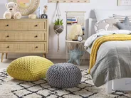 Pouf CONRAD Baumwolle Gelb_699243