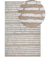 Teppich AHIRLI Beige 120 x 180 cm Baumwolle_791030