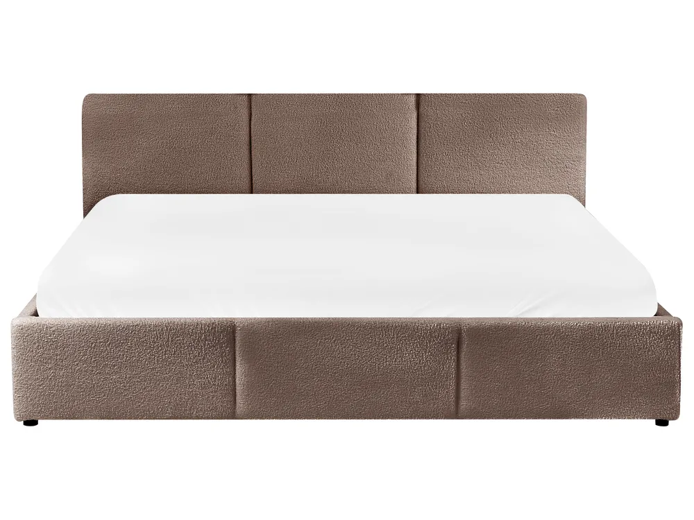 Ottoman Bed BOUSSE Boucle Taupe 180 x 200 cm (EU Super King)_980177