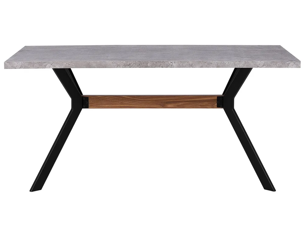 Dining Table BENSON Grey Concrete Effect 160 cm 90 cm_755586