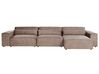 Modul Ecksofa 4-Sitzer HELLNAR Stoff Hellbraun linksseitig