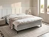 Boxspringbett ohne Kopfteil Stoff COUNTESS 180 x 200 cm Hellgrau