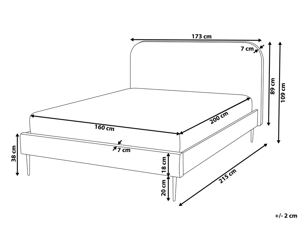 Bett mit Lattenrost Samtstoff FLAYAT 160 x 200 cm Gelb_768467