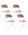 Klappstuhl 4er Set SPARKS Beige / Weiß