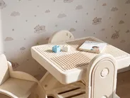 Kids Table and Chair Set MILA Beige_1124420