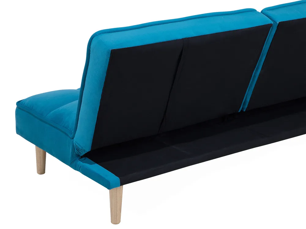 Sofa Bed 3 Seater SILJAN Fabric Sea Blue_702049