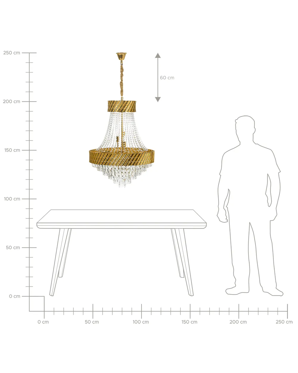 Kronleuchter KARSA Kristall Gold_1045460