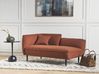 Linksseitige Chaiselongue CHEVANNES Bouclé Dunkelrot