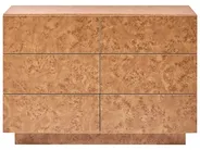 6 Drawer Chest WOODEND Burl Effect_1102439