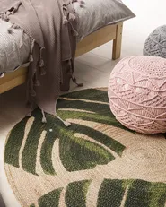Rug INCIK Beige ø 140 cm Jute_757792