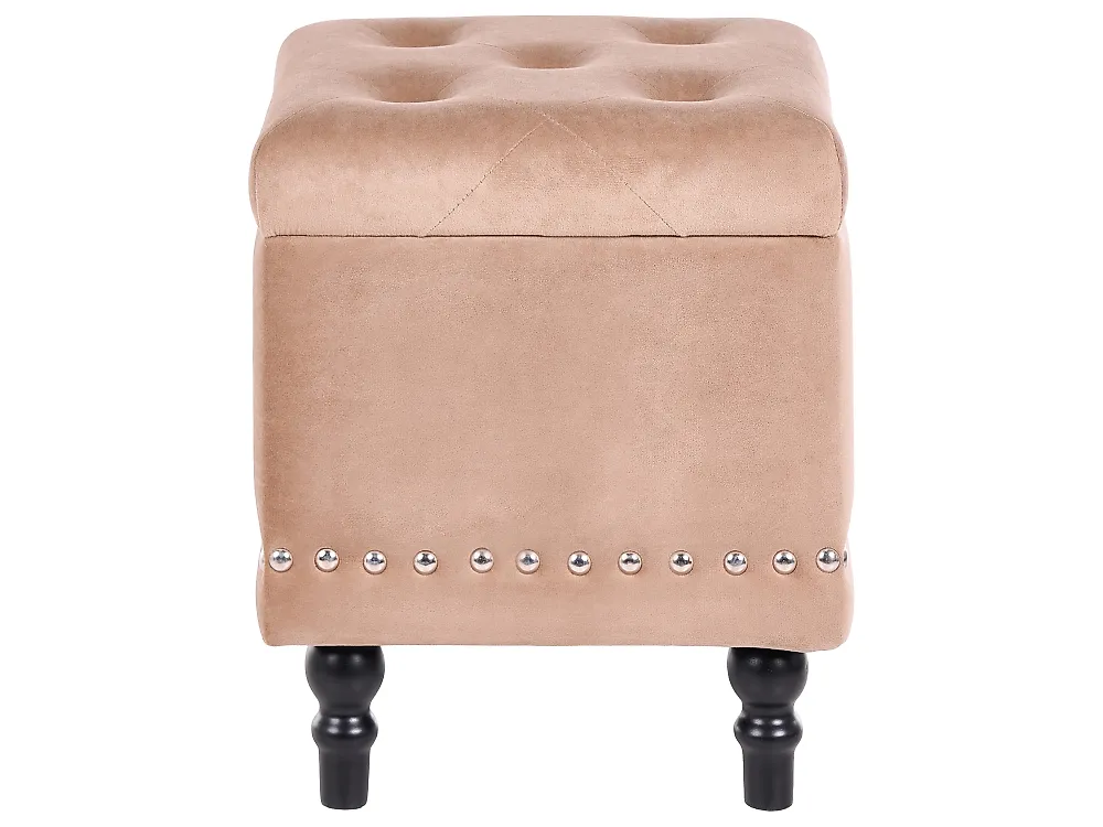 Storage Pouffe LORETTO Velvet Beige_1186162