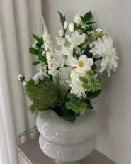 Artificial Flower Bouquet LOURO 70 cm White_1062461