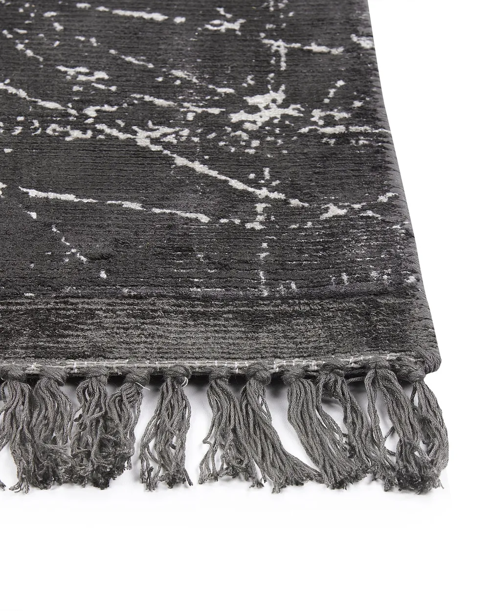 Rug HANLI Dark Grey 140 x 200 cm Viscose_836928