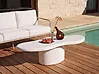 Couchtisch CONZA 57 cm 120 cm Terrazzo Optik Weiß