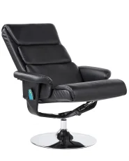 Massagestuhl LEGEND mit Fußstütze Kunstleder Schwarz_963881