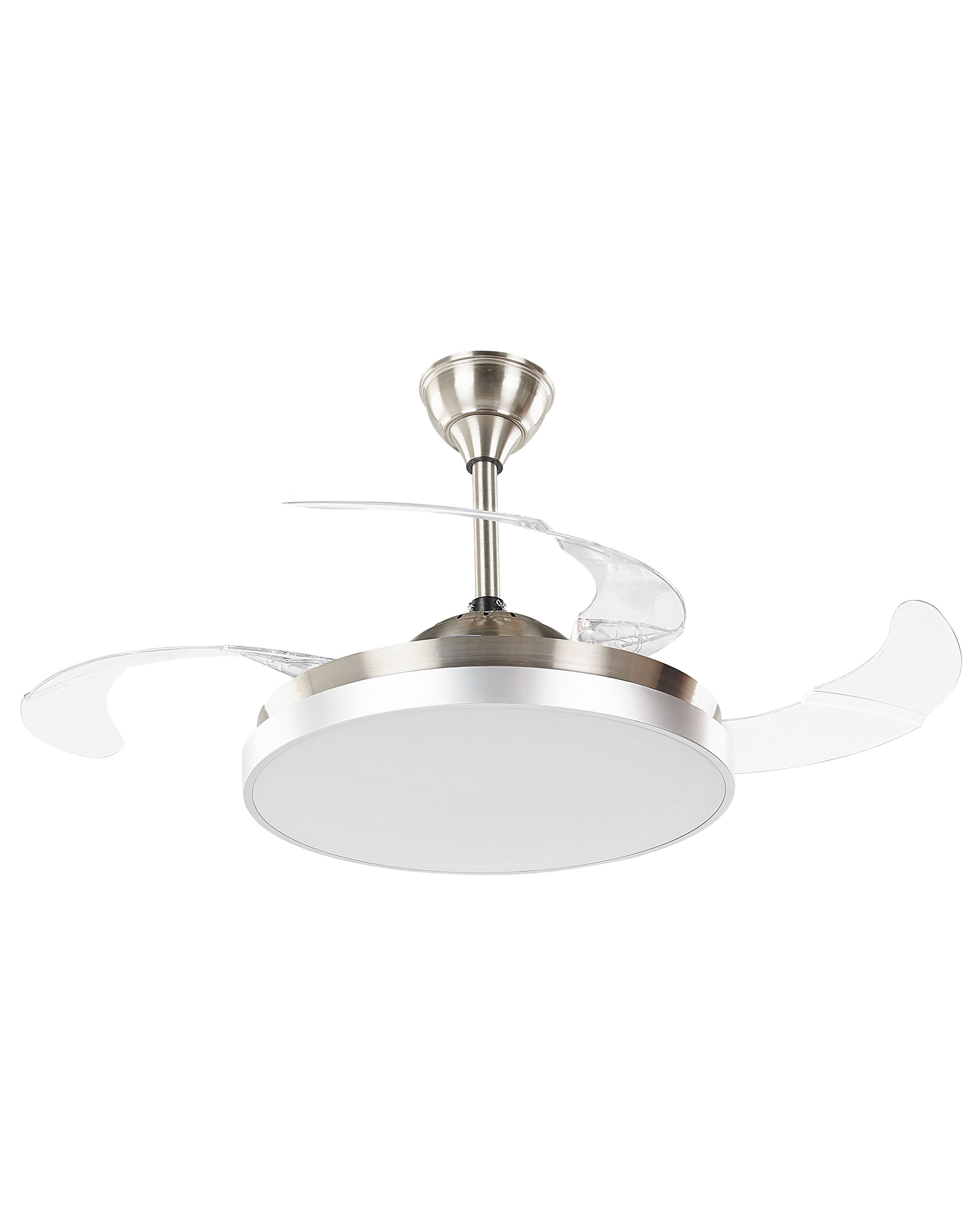 Stropni ventilator z lučjo IBAR z daljinskim upravljalnikom LED Prozorno