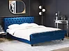 Wasserbett Samtstoff AVALLON 180 x 200 cm Marineblau