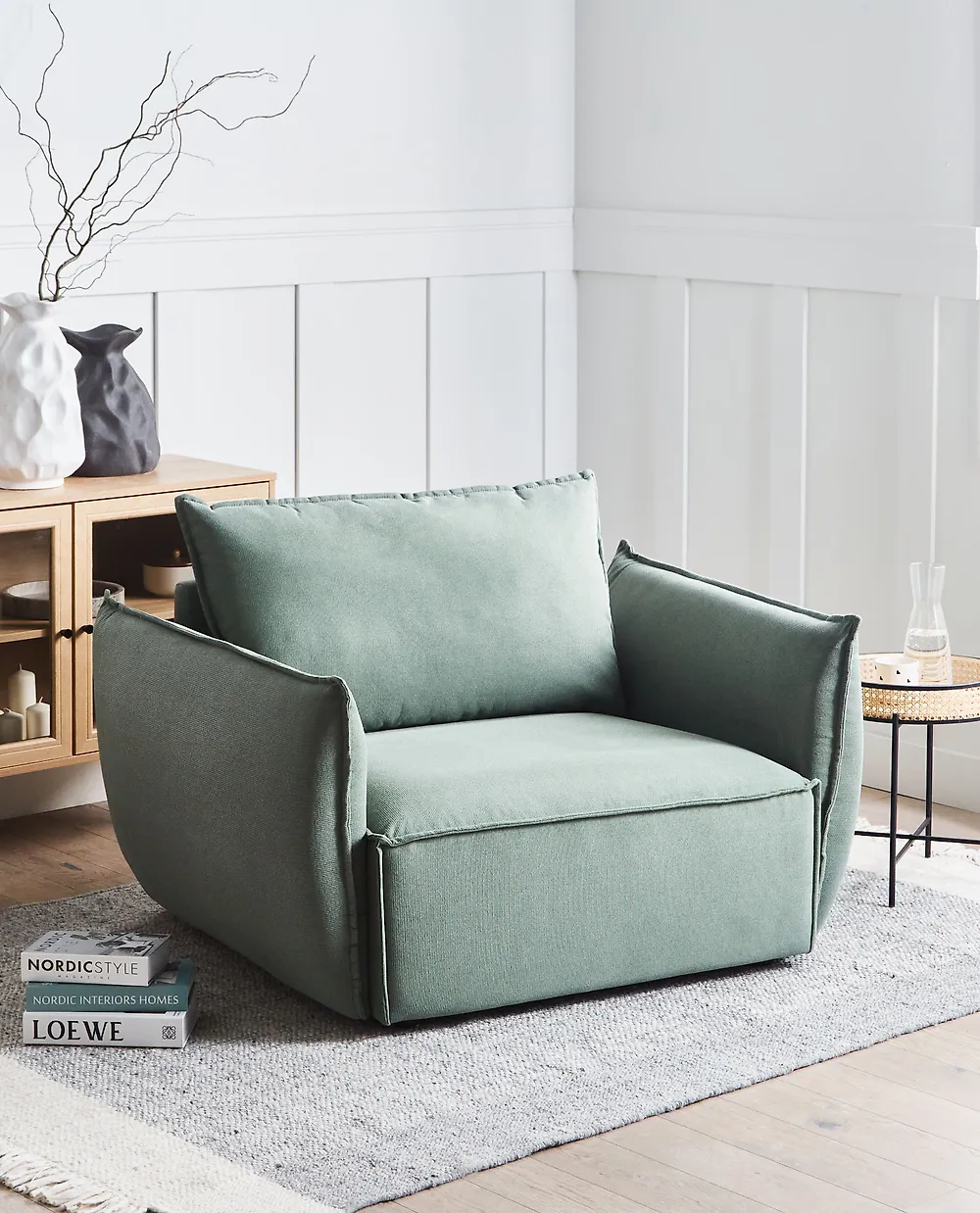 Armchair KUNES Fabric Light Green_1185251