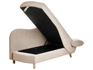 Rechtsseitige Chaiselongue MERI mit Stauraum Kunstleinen Hellbraun_937696