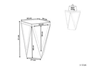 Beistelltisch LUXEY Glas Silber verspiegelt_850884