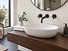 Wall Mounted Basin Mixer Tap KAIETEUR Brass Black