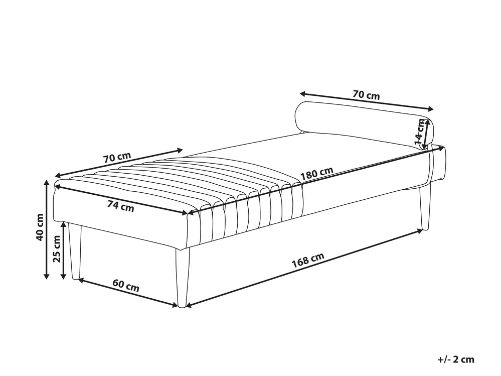Chaiselongue MAURIAC Stoff Grün_924600