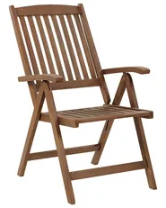 Set mit 6 Stühlen und Sitzkissen AMANTEA Akazienholz Cremeweiß_879802