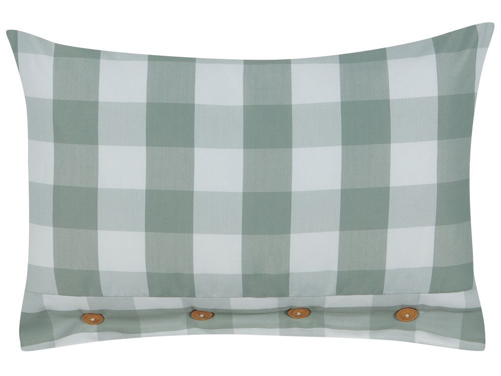 Coussin TAMNINE 40 x 60 cm Vert menthe À carreaux
