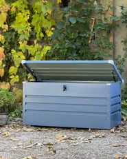Aufbewahrungsbox CEBROSA 132 cm 62 cm Metall Blau_1177415