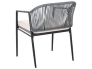 Lounge Set mit Tisch 4-Sitzer FLERO Polyrattan Schwarz_1079398